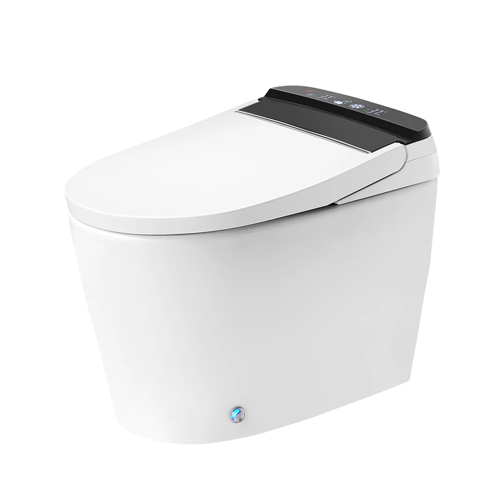 Ceramic Floor Mounted Siphonic Knob Control Heat Preservation Automatic Deodorization Toilet