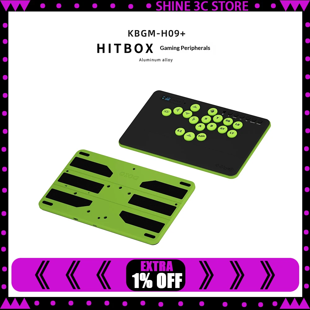 DOIO KBGM-H09 Game Keyboard PBT Theme Keycap Independent Light Control Wired Keyboard Aluminum Alloy Shell Full Key Hot Plug