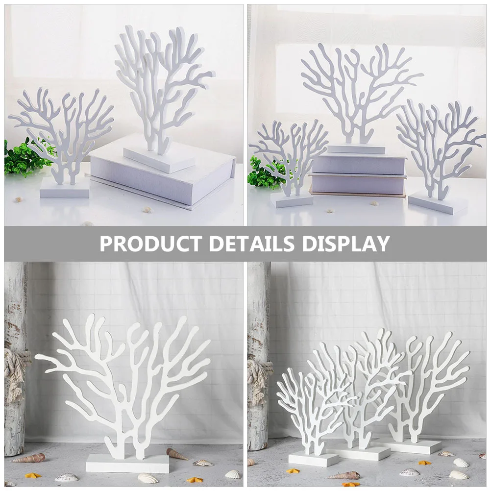 

Zerodeko 1 Set Delicate Coral Wood Ornaments Ocean Home Decor Party Supplies Tabletop Statue Household Decoration Natural Style