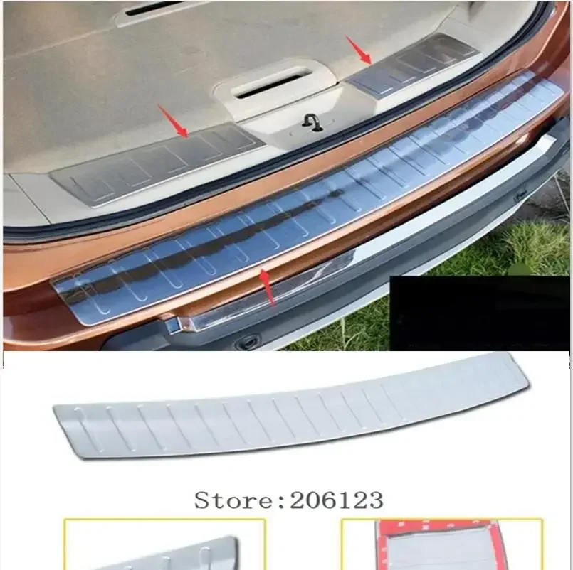 out or inner  Car Styling Rear Bumper Inside Door Sill  For Nissan Rogue X-Trail 2014 2015 2016 2018 2019 2020 Stainless steel