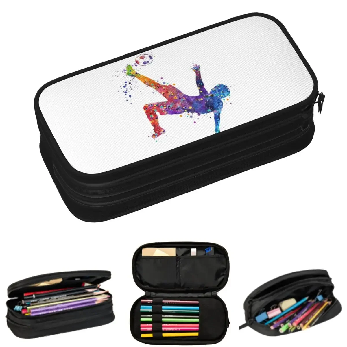 

American Football Ball Pencil Cases for Student School Pen Box Pencil Bag Large Storage Pencil Pouch Storage Stationery Supplies