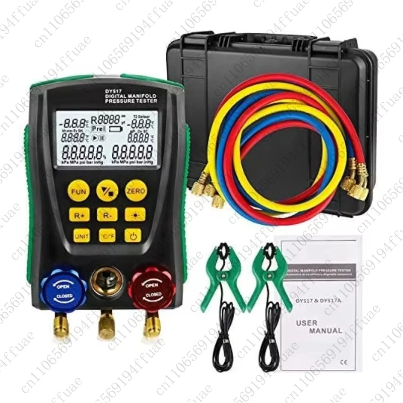 Vacuum Pressure Temperature Leakage Tester, Digital Refrigeration Manifold, HVAC System Instrument, Diagnostic Instrument