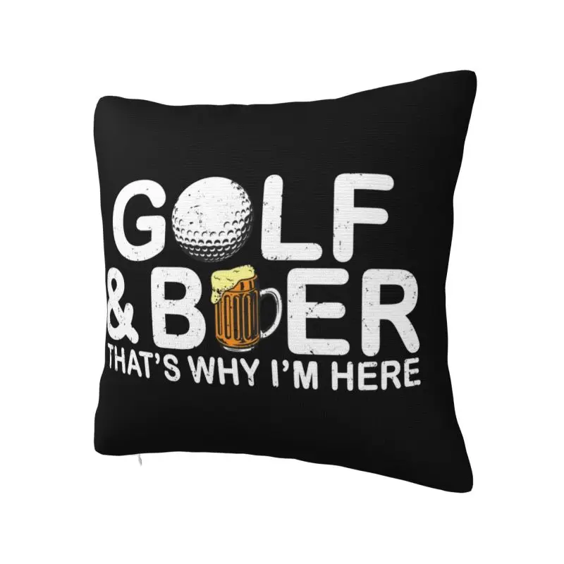 Nordic Funny Golf And Beer Quote Cushion Cover 40*40 cm Soft Throw Pillow Case Home Decor Bedding Sofa Pillowslip