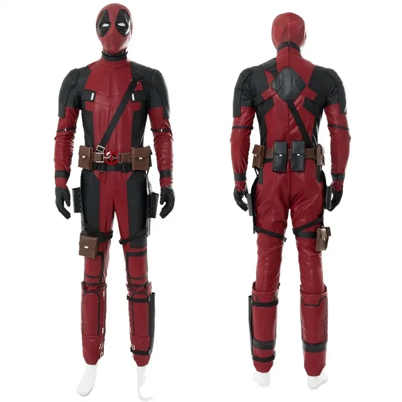 ชุดคอสเพลย์เดดพูลจากภาพยนตร์ ตัวละครตัวร้าย ชุดจั๊มสูท หน้ากาก ถุงมือ ชุดแฟนซีสำหรับผู้ชาย วันฮาโลวีน งานคาร์นิวัล สำหรับผู้ใหญ่