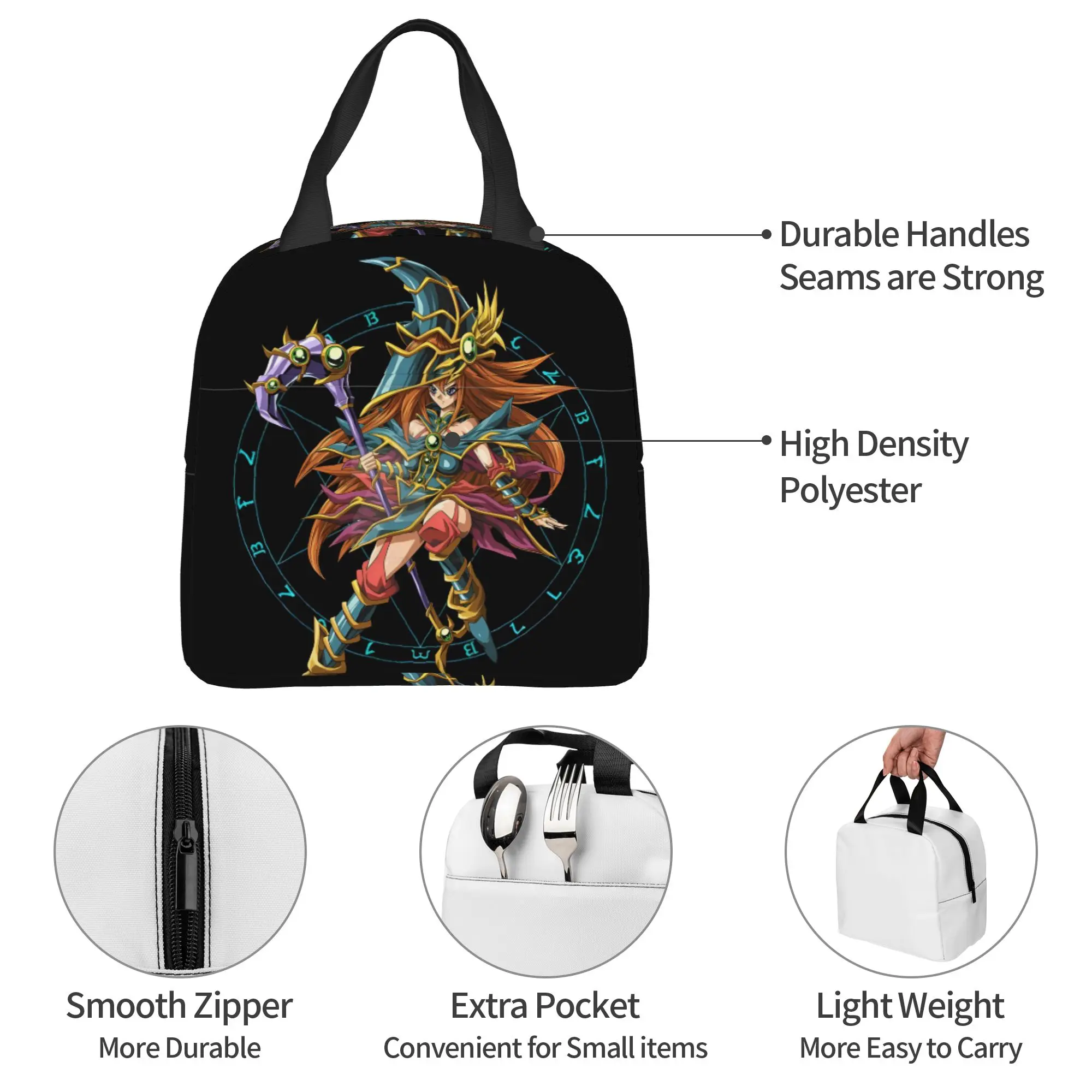 Custom Y-Yus Gi O-Ohs Portable Lunch Box Leakproof Anime Card Game Manga Thermal Cooler Food Insulated Lunch Bag Office Work