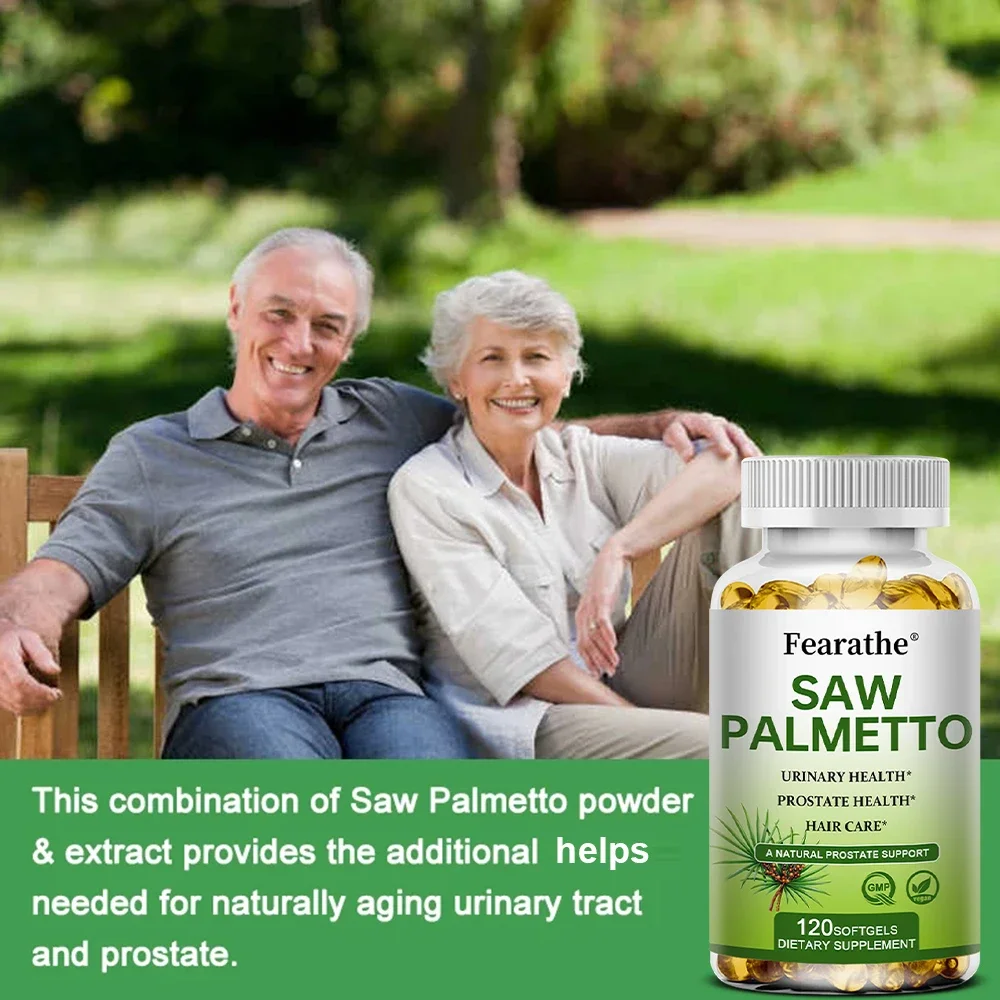 Saw Palmetto Supplement - Supports Prostate Health for Men - Blocks DHT, Gluten Free, Non-GMO, 120 Capsules