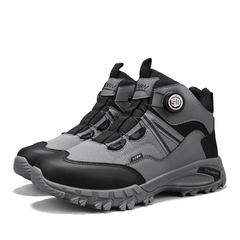 أحذية أمان للرجال بتصميم زر من الصلب عند أصابع القدم ونعل خارجي مقاوم للسحق ومقاوم للانزلاق لملابس العمل الخارجية #3