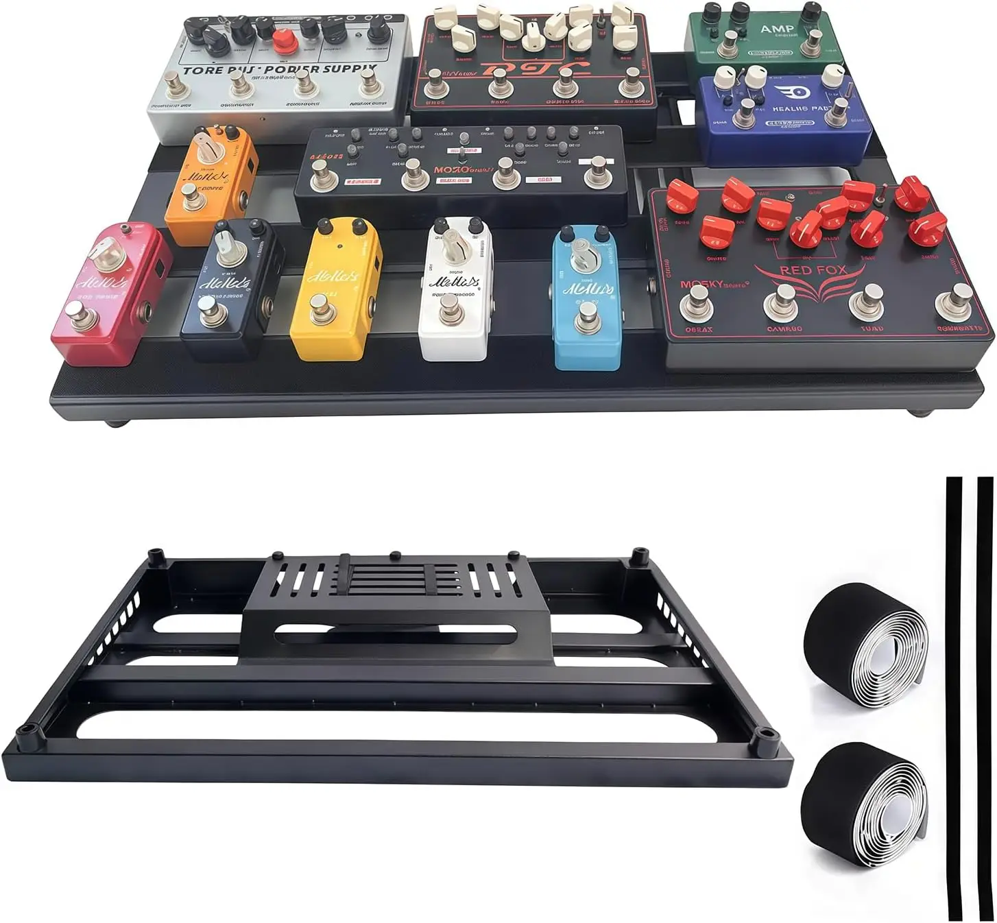 

Heavy Duty Guitar Pedal Board with Power Supply Tray 22x12.6 inch