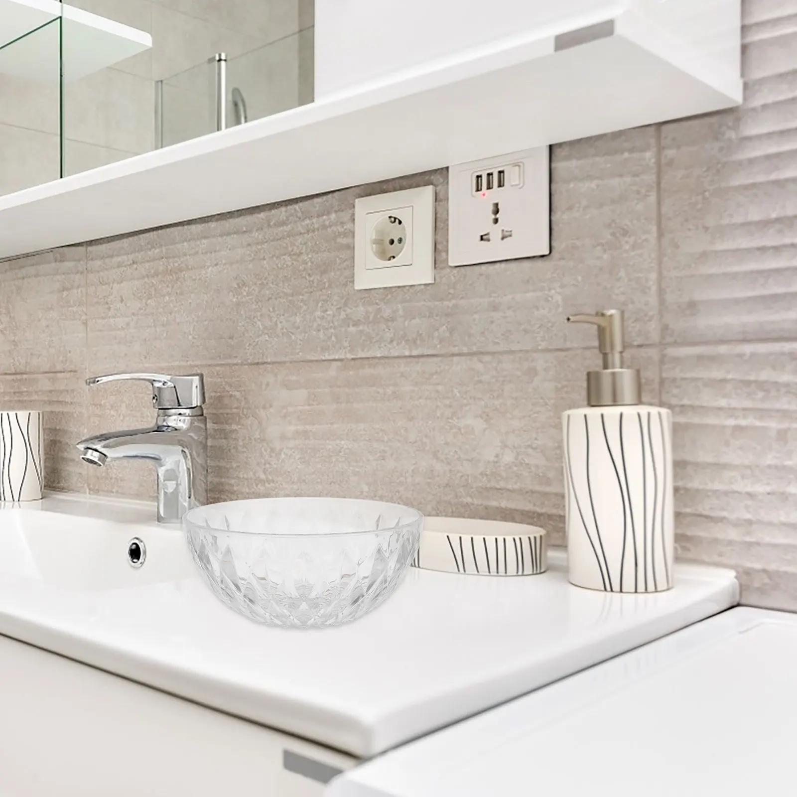 

Beauty Salon Wash Basin Household Plastic Sink Face Cleansing Transparent Washing Bowl Dish Pan