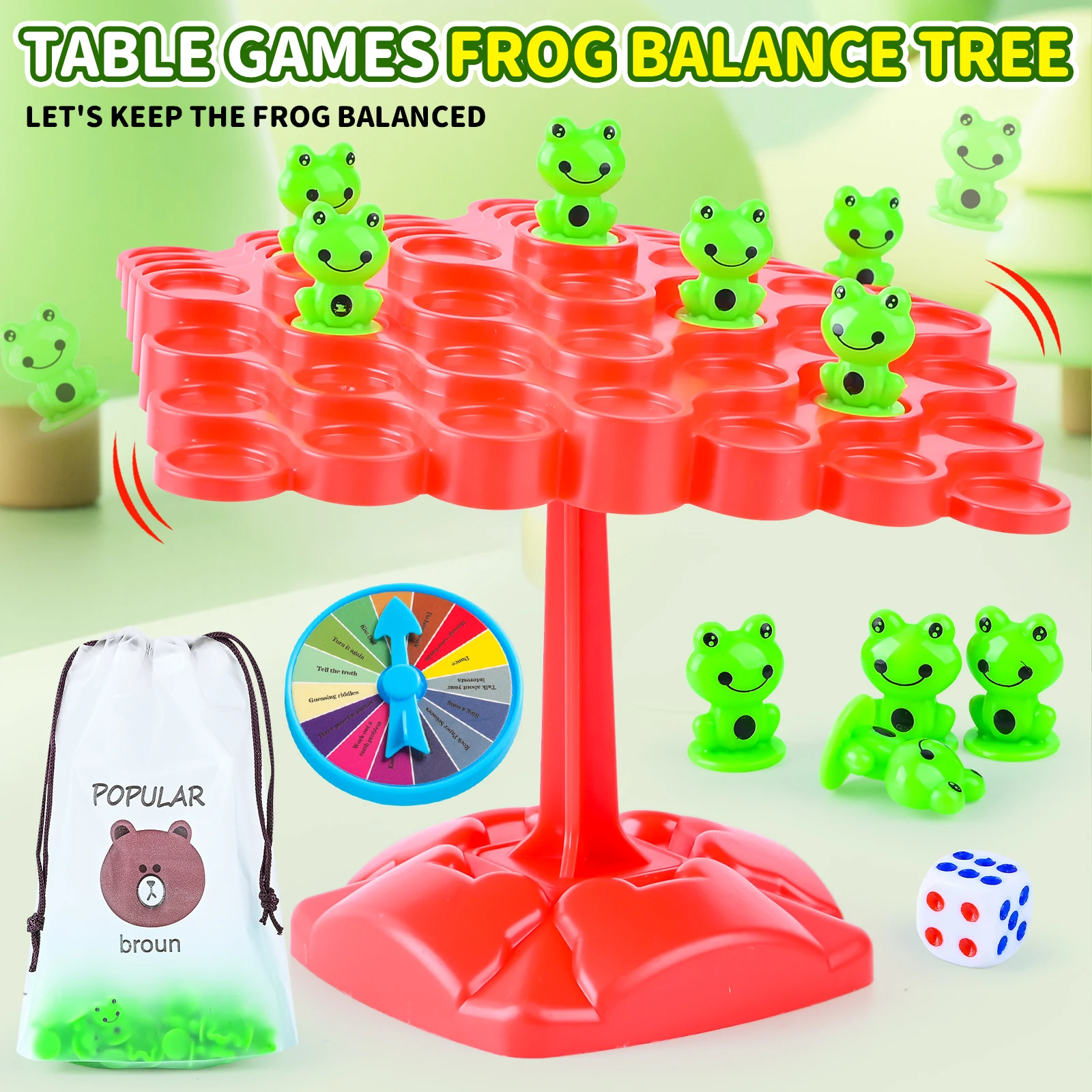 Frog Balance Tree Children'S Board Game Male And Female Balance Training Toy Parent Child Double Interactive Puzzle Game