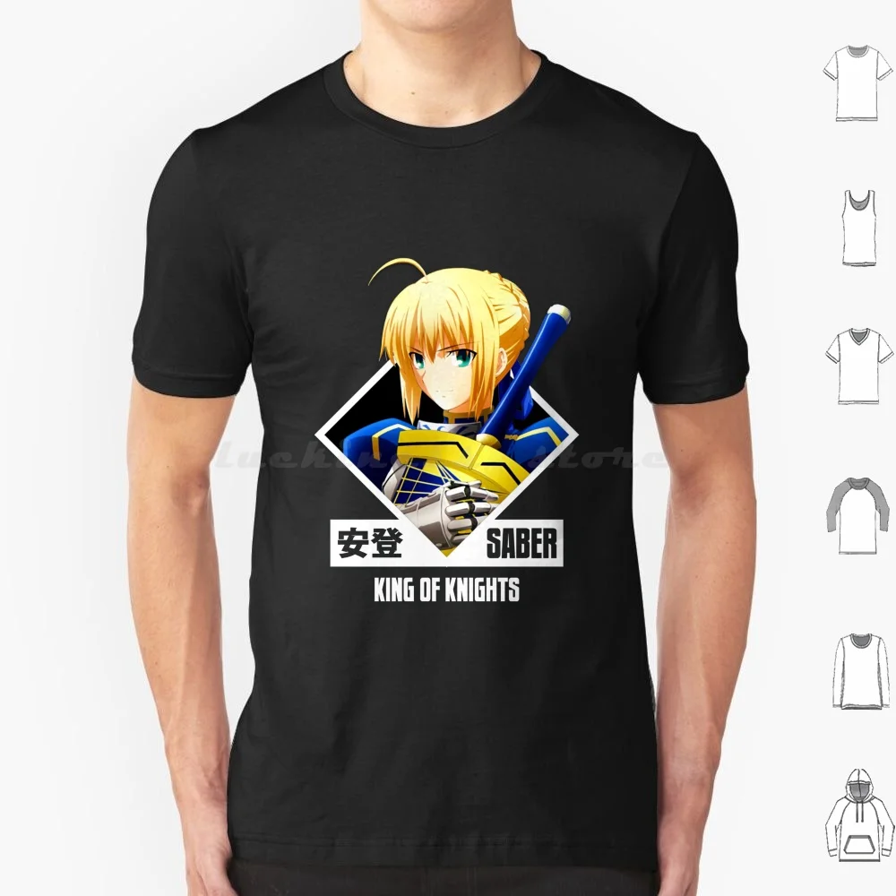 Saber The King Of Kinghts-Fate T Shirt Cotton Men Women DIY Print Saber Fate Unlimited Blade Works Grand Order