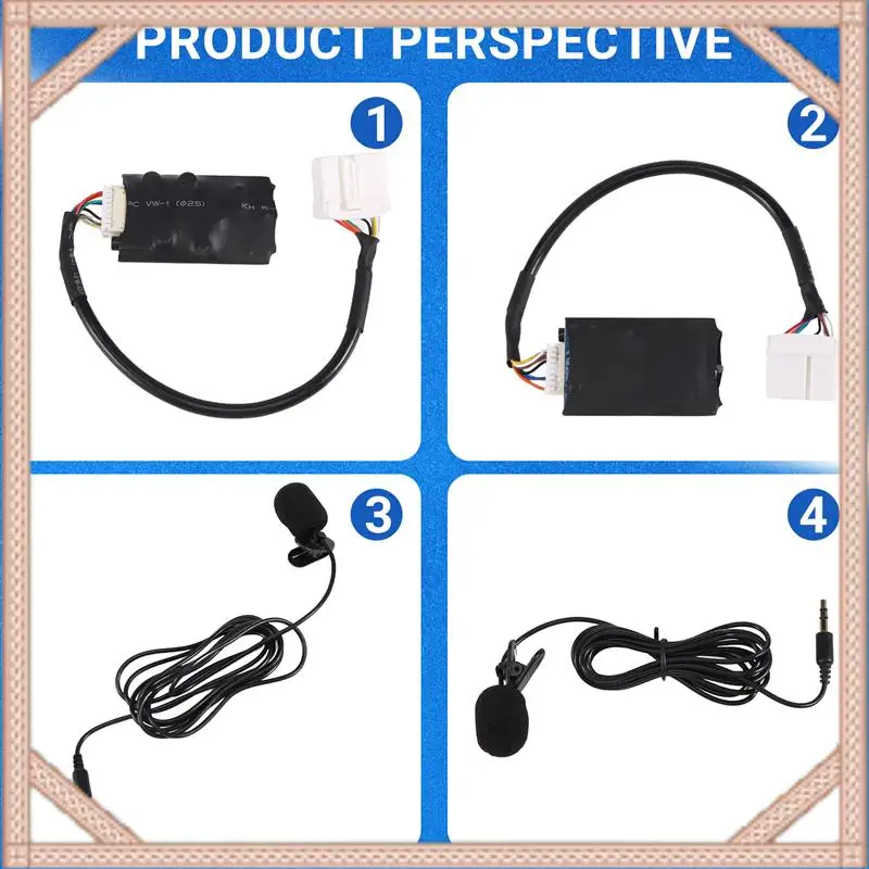 

Car Radio Audio Adapter Bluetooth Aux Cable Microphone Handsfree For Honda Accord Civic CRV Fit Siming Odyssey