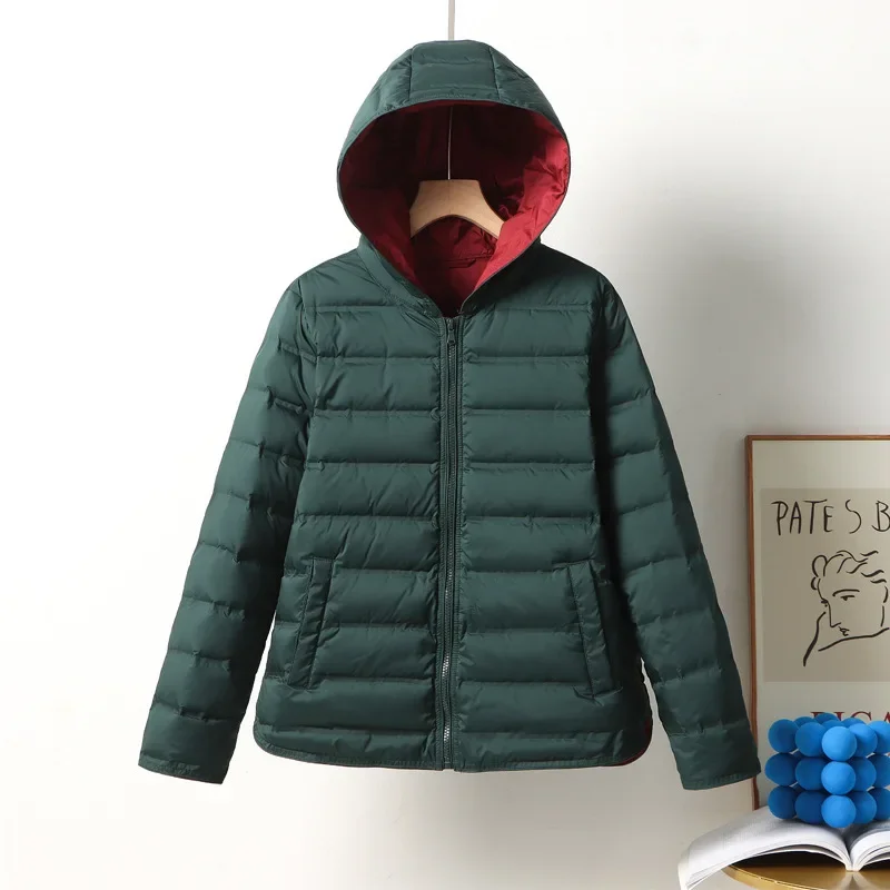 Female Fashion Outerwears Clothing Ultra Light Women's Down Jacket Duck Down Coats for Lady Portable Hooded Puffer Jacket