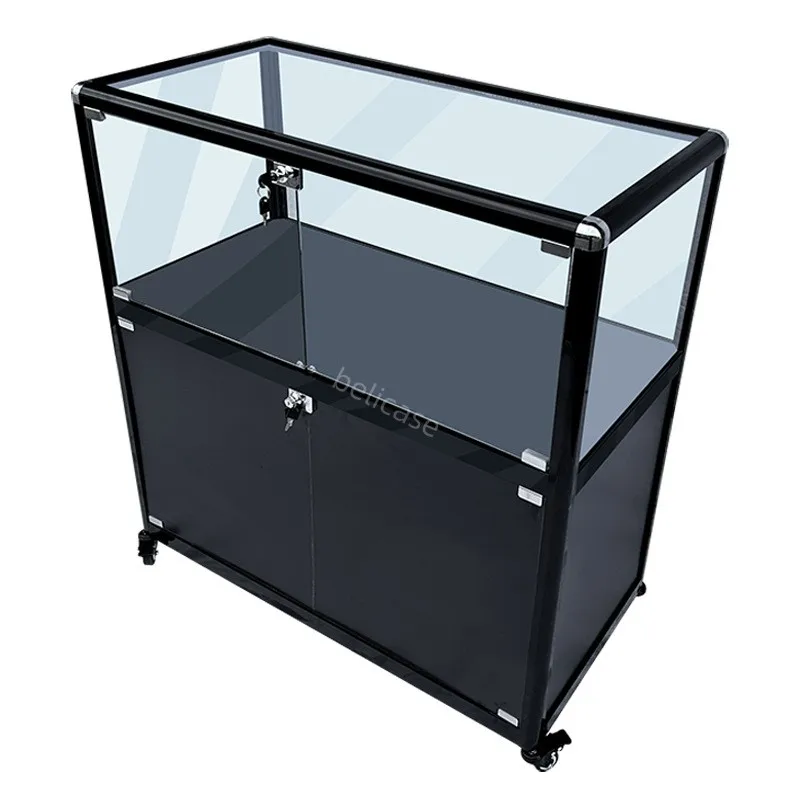 (customized)Cheap Smoke Store Glass Display Showcase Jewelry Shopping Mall Showcase Lockable Display Counters Mobile Phone