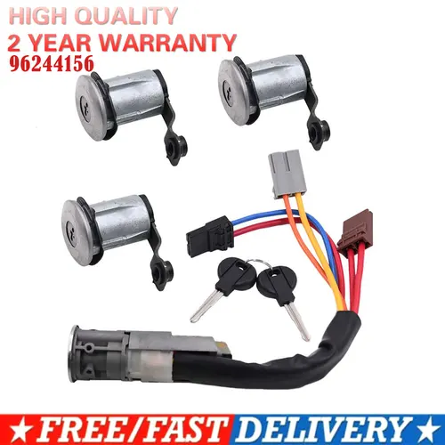 Imagen 1 del producto Para Peugeot Partner para Citroen Berlingo 1996-2008 1 Juego de cerraduras delanteras y traseras de 3 puertas + 1 barril de encendido 96244156 252522 9170.G3