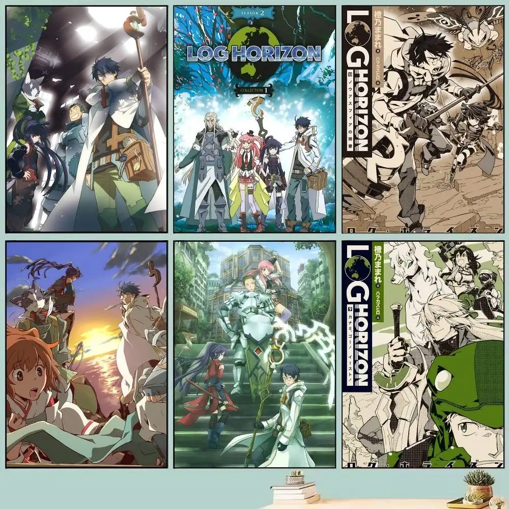 Japanese Manga Anime L-Log H-Horizon Posters Self Adhesive Waterproof Ideal For Living Room Bedroom Bar Decoration