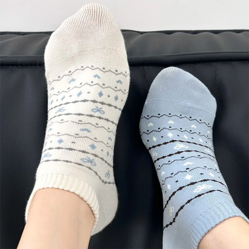 

Женские носки с героями мультфильмов Fair Isle, летние тонкие стильные модные хлопковые впитывающие пот дышащие бесшовные носки с низким вырезом