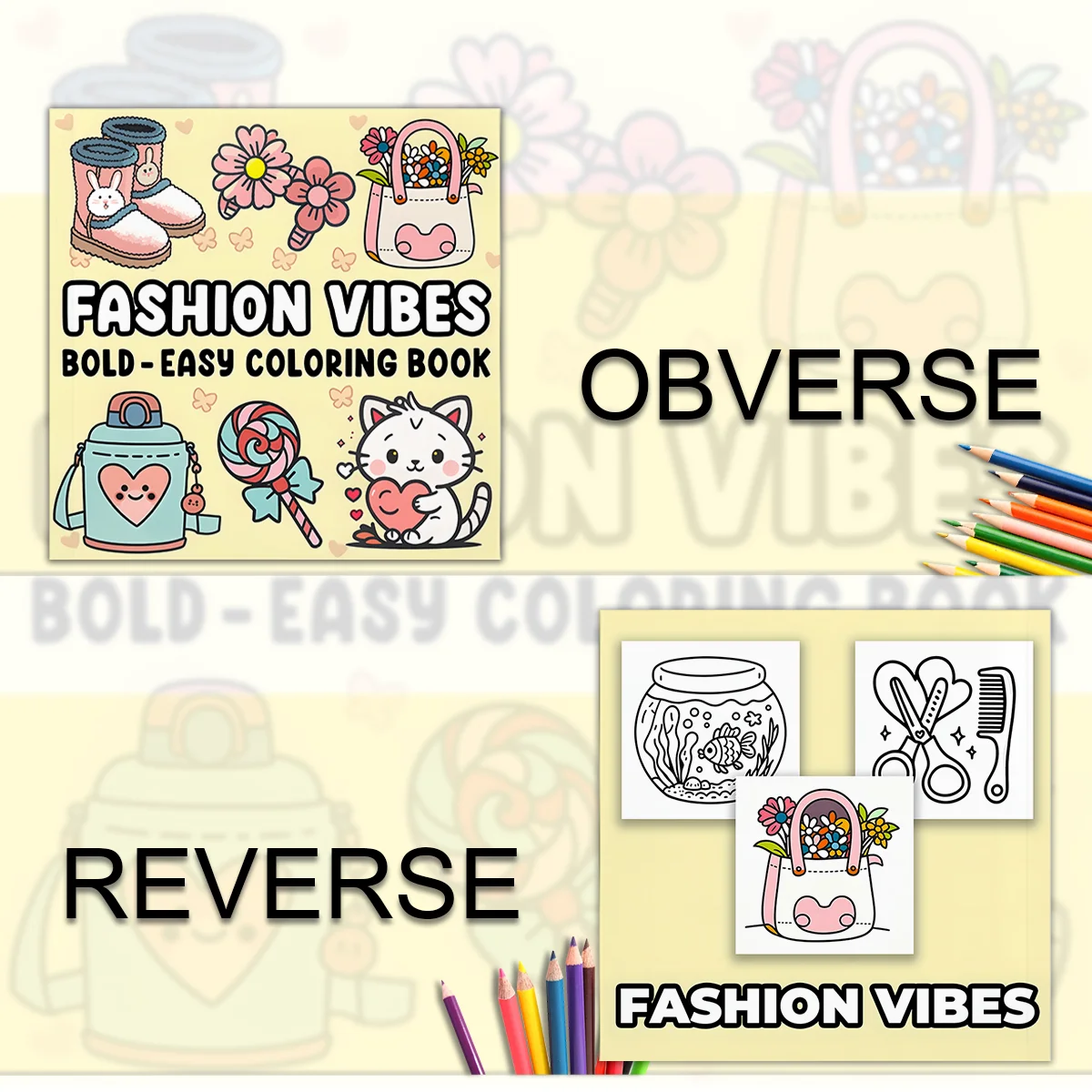 Stylish Coloring Book for Adults - 24 Pages of Creative Doodles and Relaxation Art - Perfect Fashionable Coloring Experience