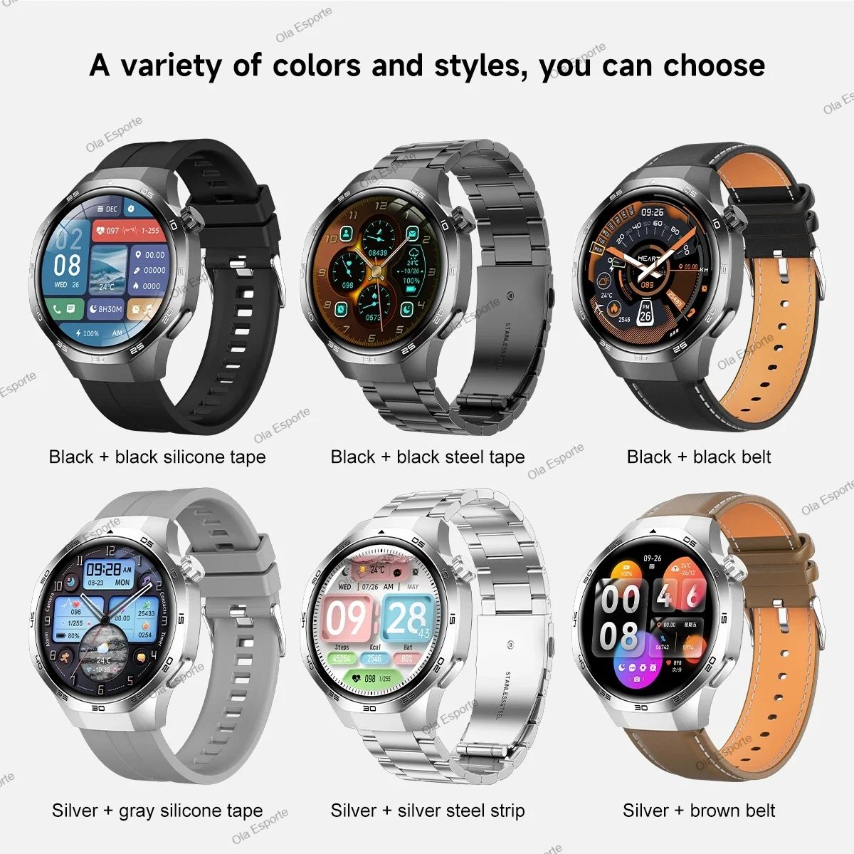 2026 New Smart Watch Men AMOLED HD Screen GPS Motion Trajectory Heart Rate Bluetooth Call SmartWatch Waterproof Android iOS Ht30