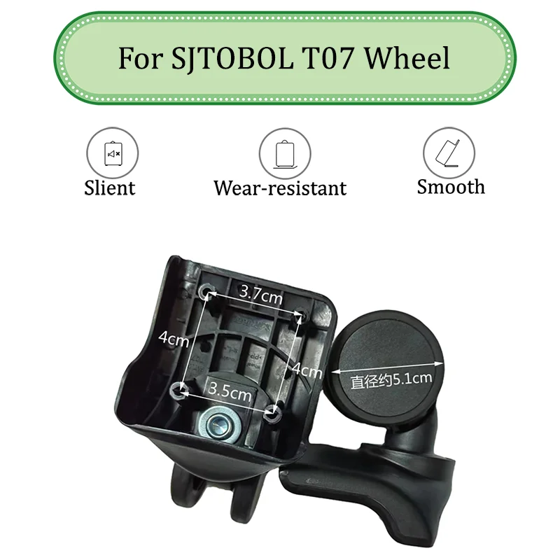 

For SJTOBOL T07 Black Universal Wheel Trolley Case Wheel Replacement Luggage Pulley Sliding Casters Slient Wear-resistant Repair