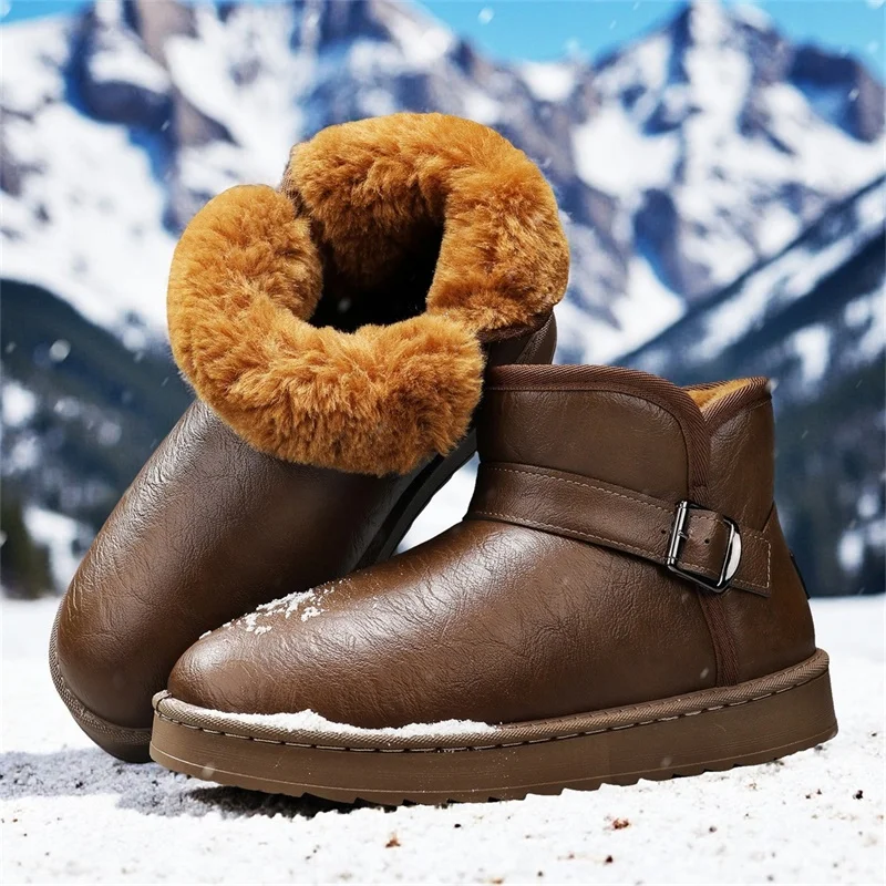 

Plus-size thick cotton high-top snow boots, comfortable and warm men's shoes, slip-resistant and durable, stylish 8508