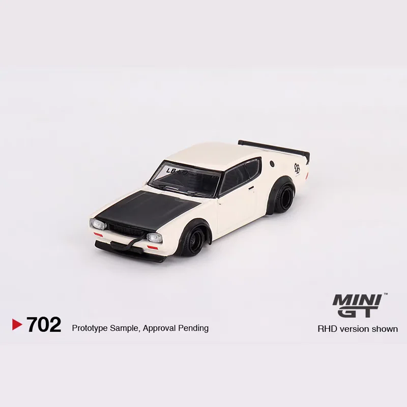 MINIGT 1:64,702 # Nissan Skyline Kenmeri Alloy roller miniature model, adult decoration,boy toy,children's holiday birthday gift