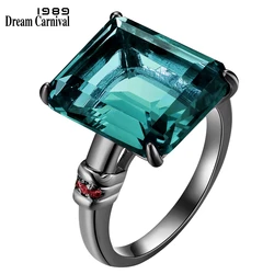 DreamCarnival1989 Women Solitaire Engagement Rings Fine Cut Square Candies Color Zircon Jewelry Birthday Gift Wholesale WA11990