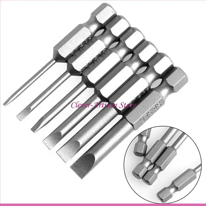 E06B 6pcs/set 50mm 2,0-6,0 mm per pezzi cacciaviti a footbato