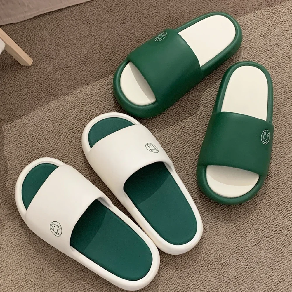 Puppy Single Band Soft Sole Women Slippers Removable Insole Slides Bathroom Beach Indoor Sandals Summer Couple Shoes