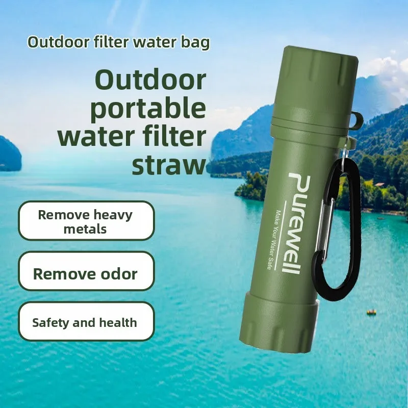 

Outdoor Portable Water Filter Straw, Ultrafiltration Membrane Water Purifier for Camping and Outdoor Survival