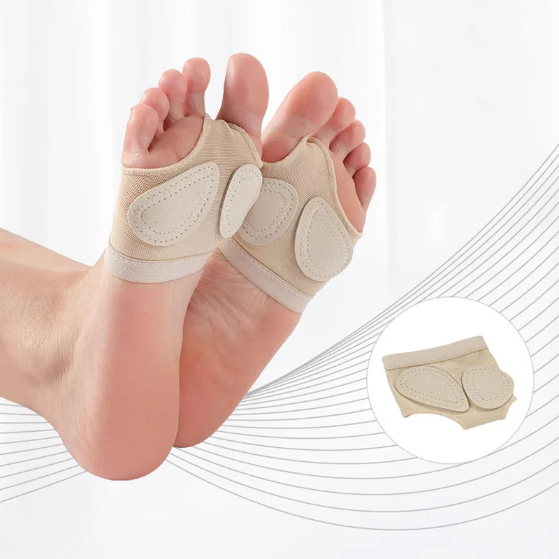 Almofadas para pés dianteiros para dança do ventre, ginástica de balé, prática de dança, almofadas para pés de prática latina, desgaste respirável e absorção de suor
