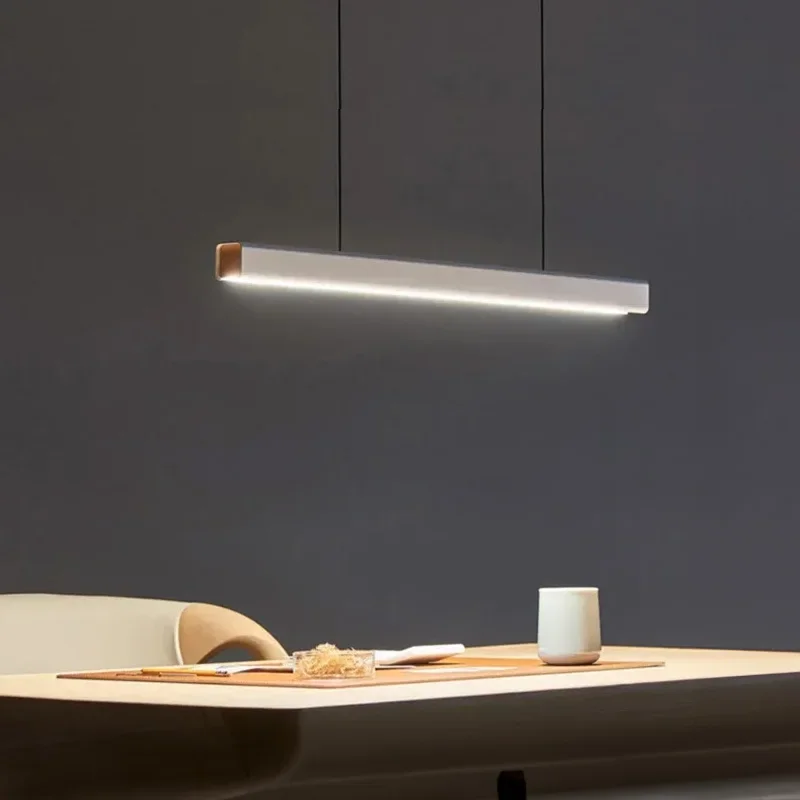 Lampada a sospensione moderna a LED per soggiorno, sala da pranzo, ristorante, ufficio, lampadario lungo e semplice, lampada a sospensione per la