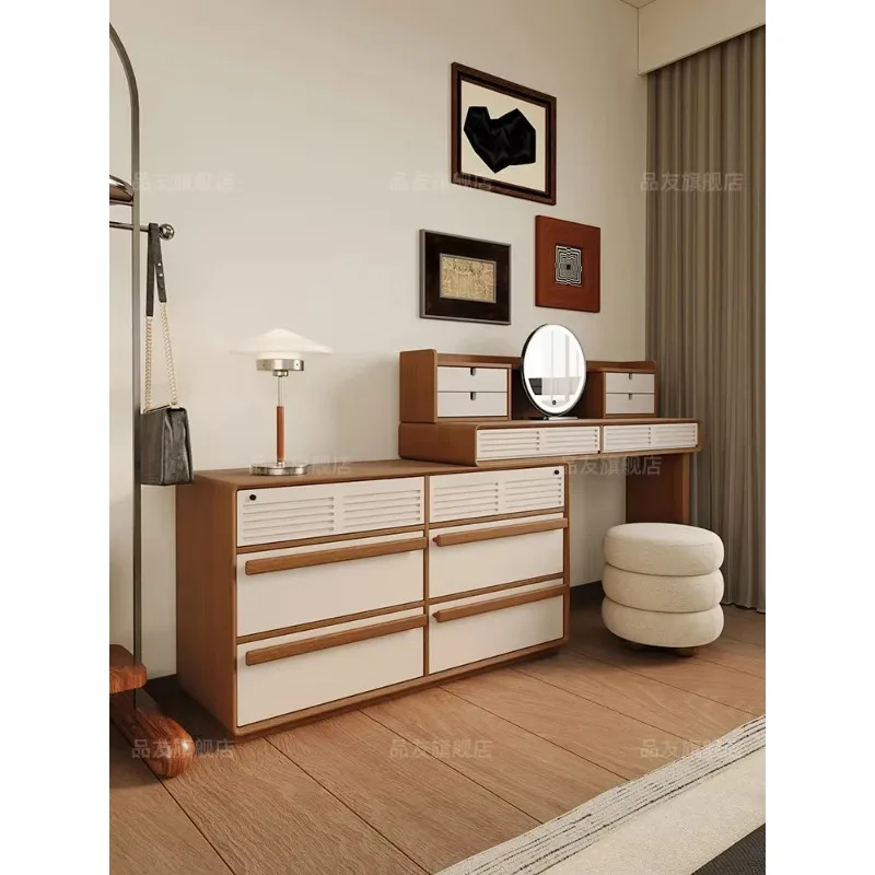 Medieval Cream Style Dressing Integrated Bedroom Modern Simple Storage Makeup Tablex14