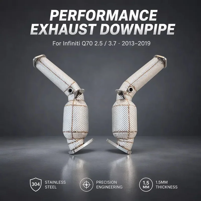 Perfectly Customized Performance Exhaust Downpipe Specifically Designed for Infiniti Q70 2.5  3.7 2013-2019