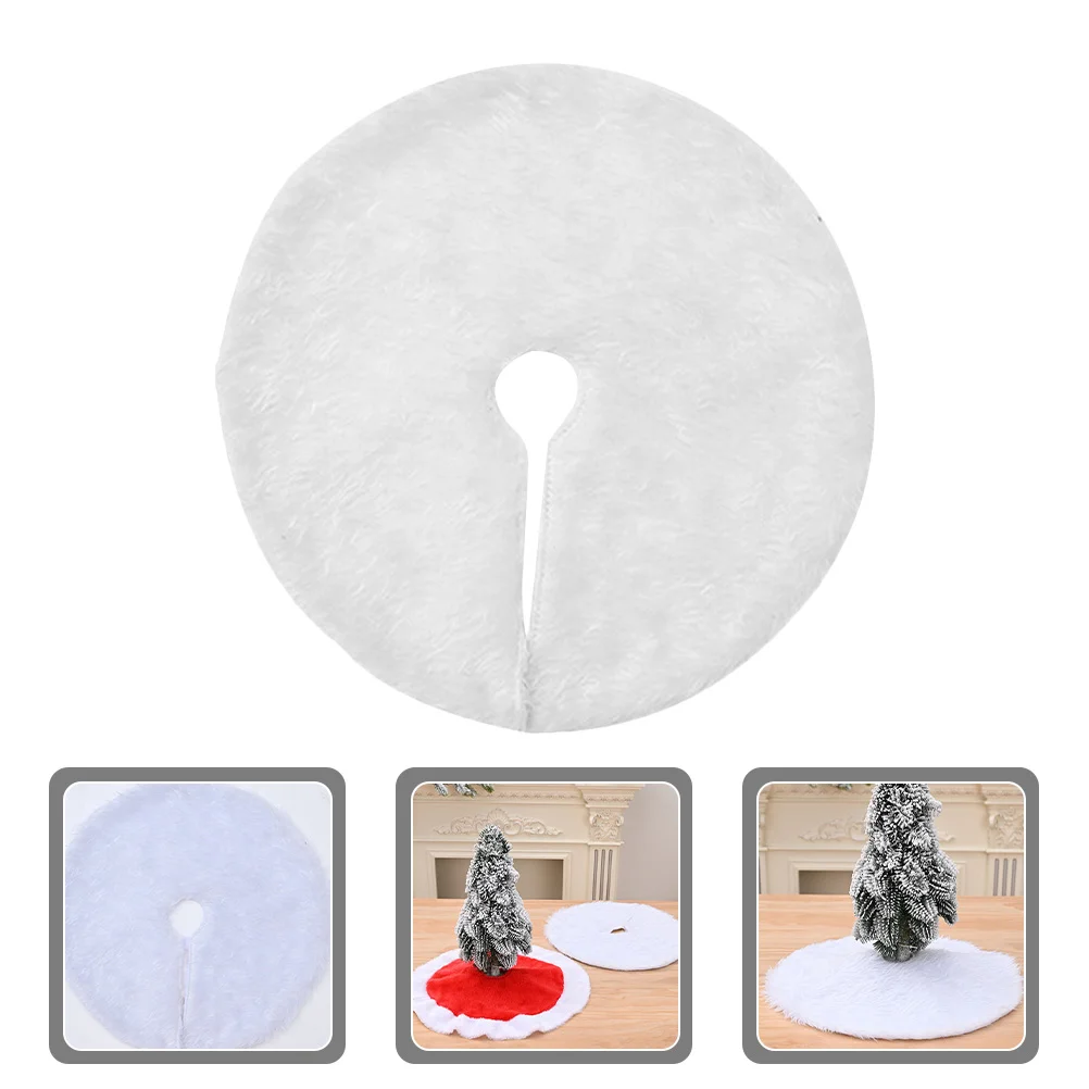 Xmas Tree Apron Mini Christmas Round Rug Farmhouse Skirt Accessories Holiday Mat