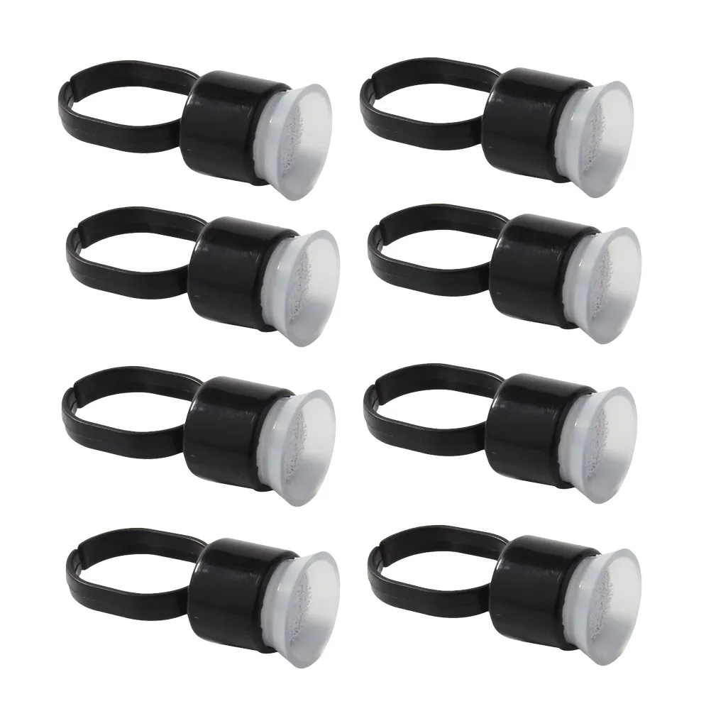 

50 шт. Премиальные стаканчики для чернил для наращивания ресниц, держатели для пигмента для тату, кольца-губки для клея для микроблейдинга