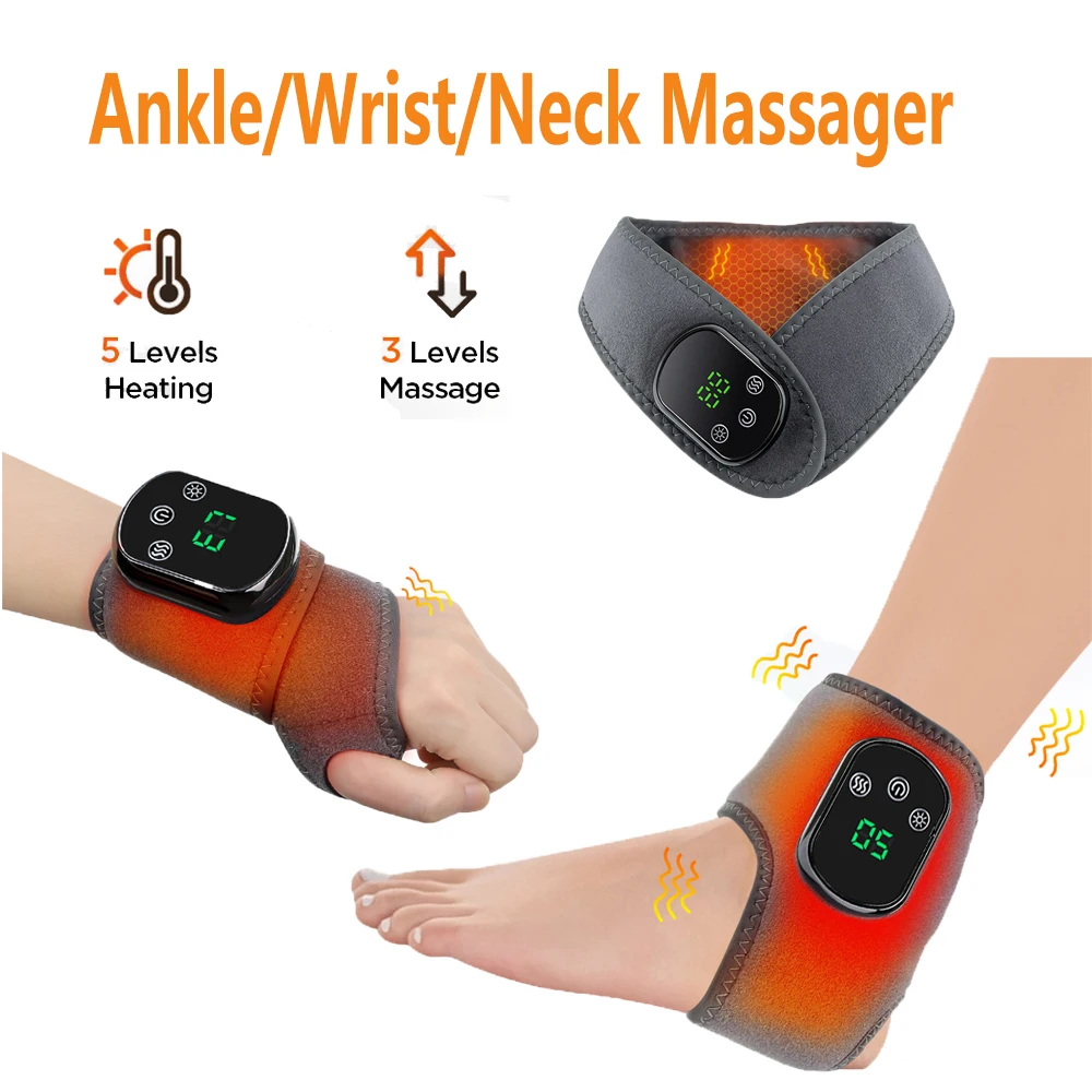

Electric Heating Wrist Massager Hot Compress Neck Ankle Wrist Brace Protector Muscle Fatigue Relief Joint Sprain Brace Belt