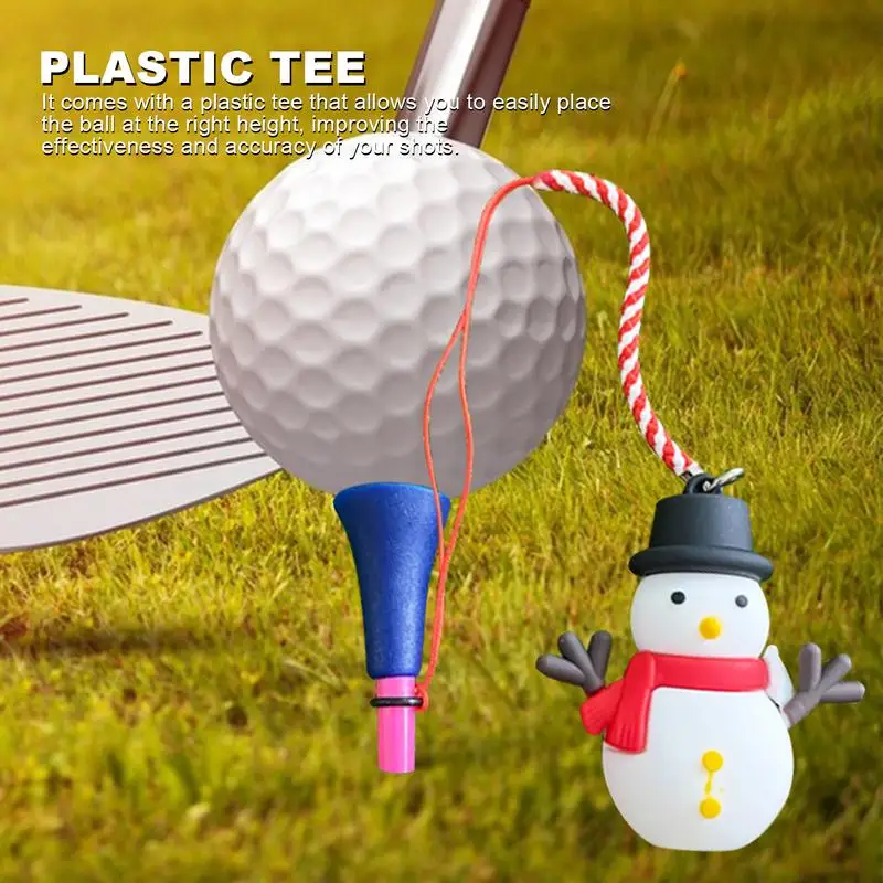 Christmas Golf Tees Christmas Golf Tees With Anti-Lost Rope Zero Friction Golfing Tees Colored Golf Tees For Golfing Practice