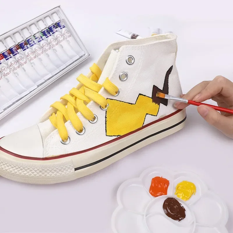 Imagem -03 - Conjunto de Pintura de Tecido de 14 26 Cores para Roupas com Pincéis Paleta Kit de Pintura Inchada Têxtil Permanente para Sapatos Tela