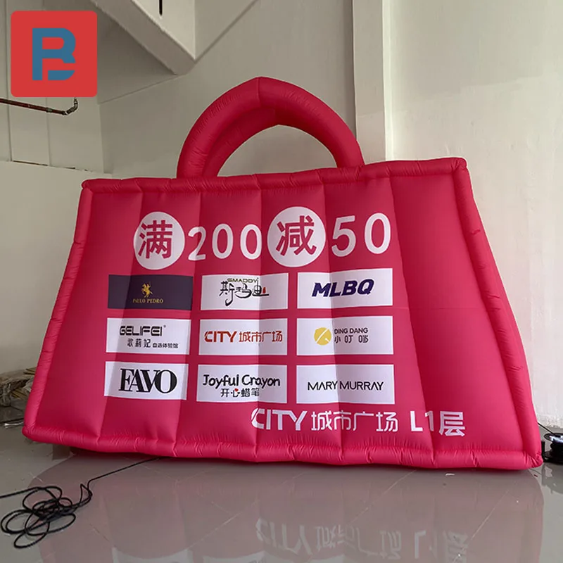 

Giant inflatable tote bag bag air mold custom logo city landmark shopping mall activity warm-up activity decoration