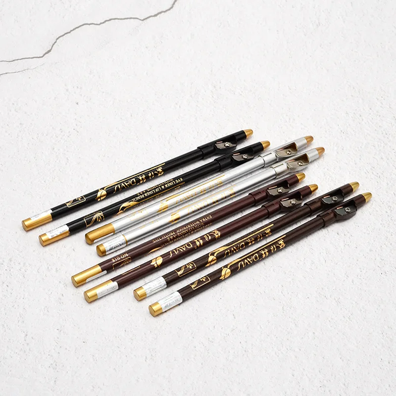 5pcs/set Eyebrow Pencil Easy To Use Eyeshadow Long Lasting Natural Cosmetic Waterproof Microblading Wood Eyebrow Pencil