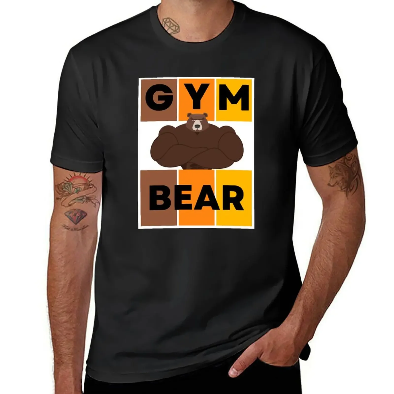 WOOFZ? GYM POWERLIFTING MUSCLE Gay Bear Flag T-Shirt essential t shirt anime clothes quick-drying outfits for men