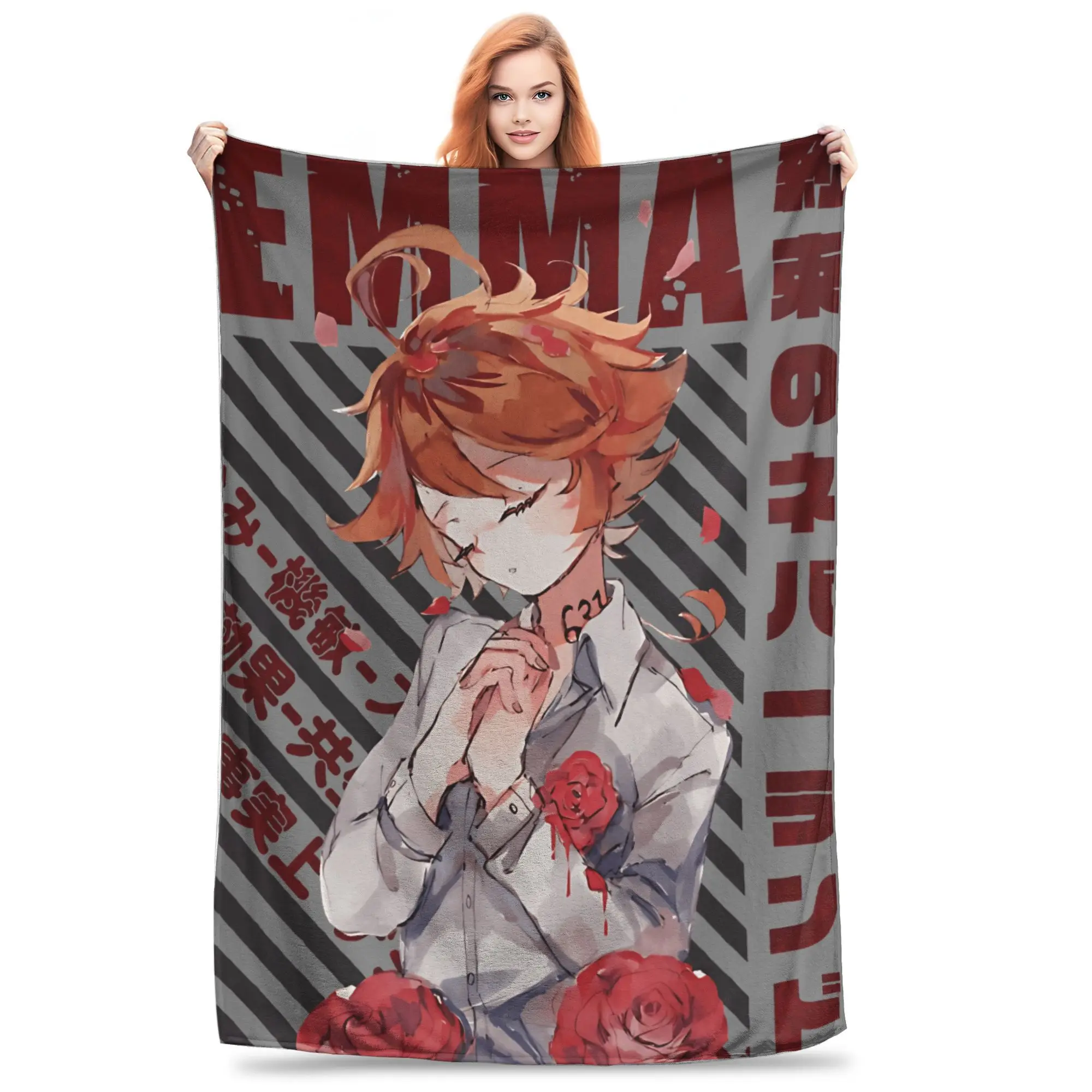 بطانية ناعمة دافئة طائرة السفر وعد نيفرلاند الفراش يلقي إيما الفانيلا المفرش ديكور المنزل الجدة غطاء سرير أريكة #2