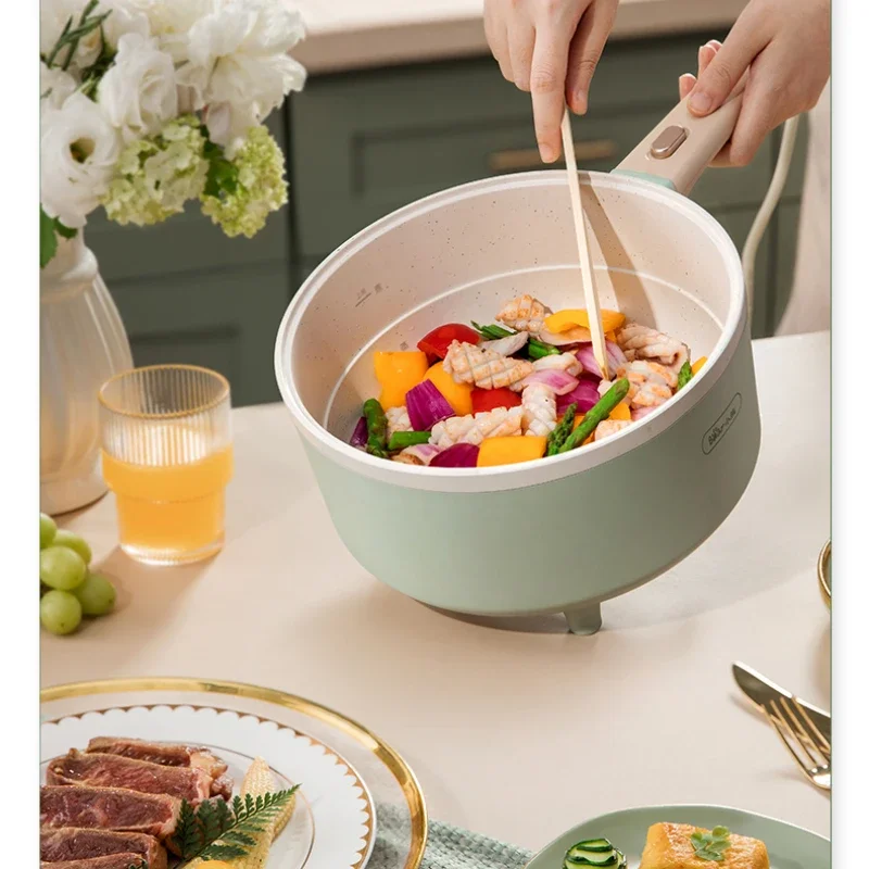 Electric Frying Pan Hot Pot Household Wok Multi-Functional Student Dormitory Steamer Wok Shabu-Shabu Integrated Electric Caldron