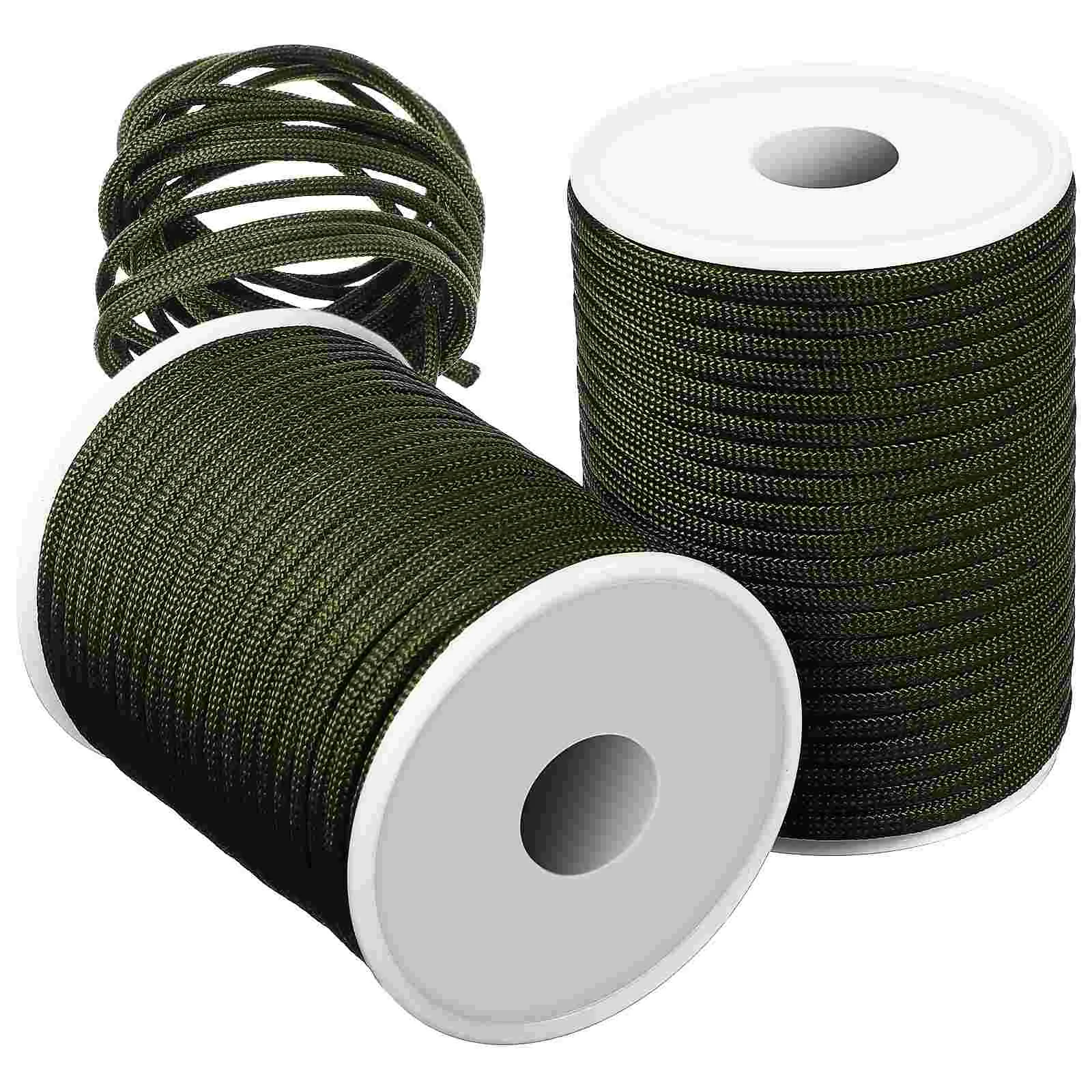 

2 Pcs 30m Army Green 2pcs Rope Tightener Outdoor Ropes to Weave Tenting Cords Multi-purpose Polypropylene Fibers