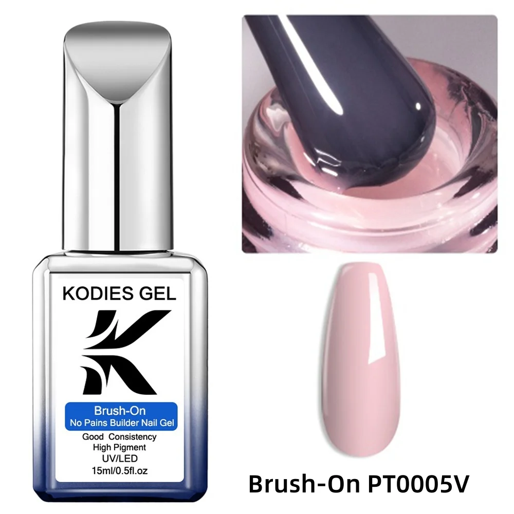 KODIES GEL Builder Nail Gel in A Bottle Brush-On Liquid Quick Building Constructor Gel Self Leveling Reinforcement Nail Manicure
