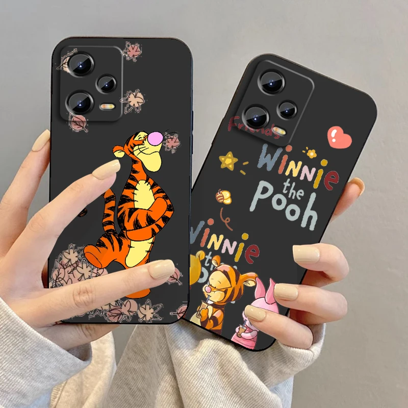 

Tigger And Winnie The Pooh For Xiaomi Redmi Note 13 12R 12 12S Turbo 11 11T 11S 10 10S Pro Plus 5G Black TPU Phone Case
