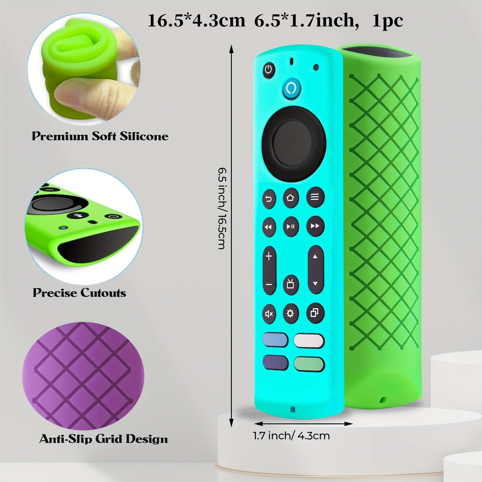  Silicone Remote Case Glow in The Dark for Firetv 4K Max (2nd)/Insignia/Pioneer/Omni (QLED) Series with Lanyard, Lightweight Ant