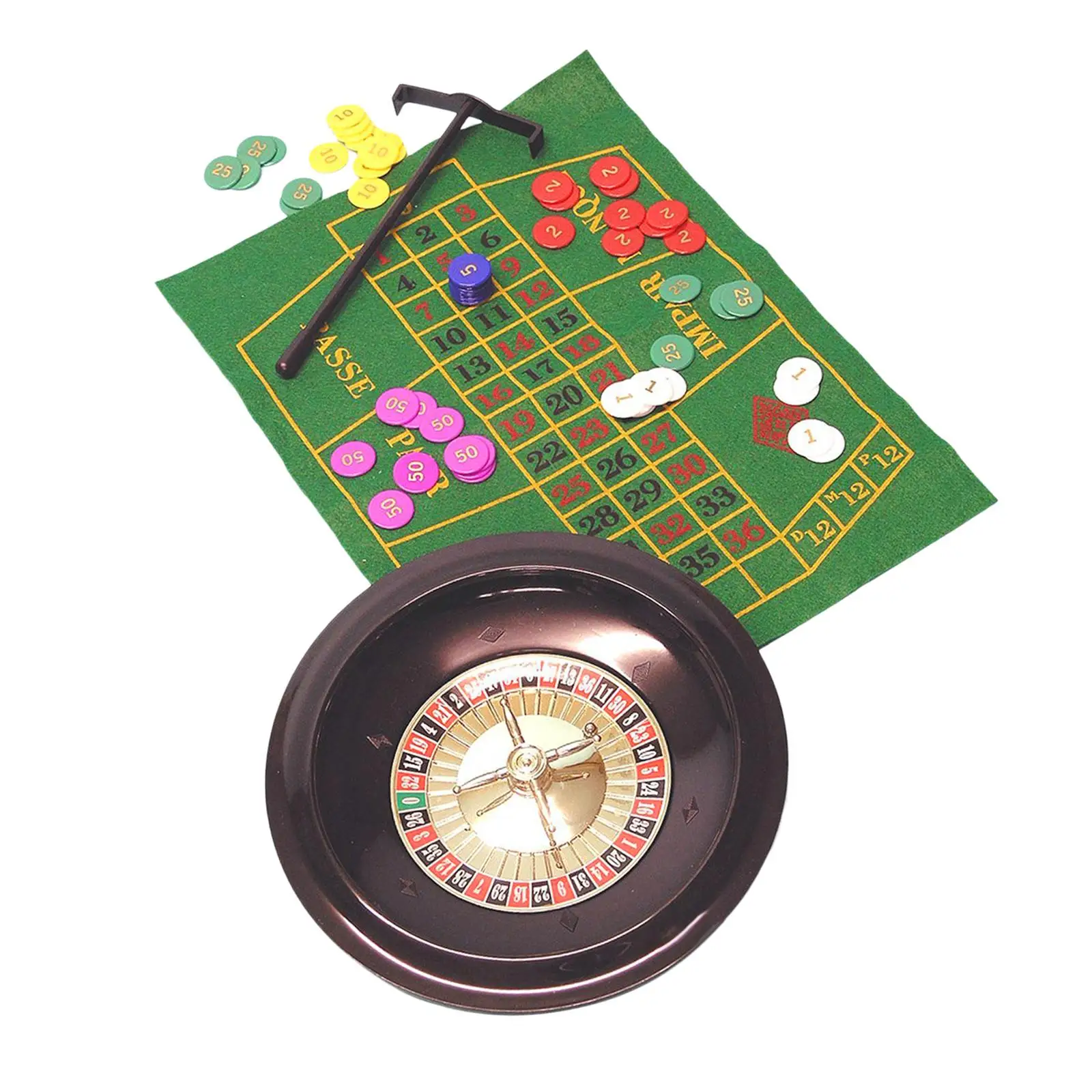 Juego de ruedas de ruleta para fiesta, juego de decoración para beber con 100 fichas y tapete de mesa