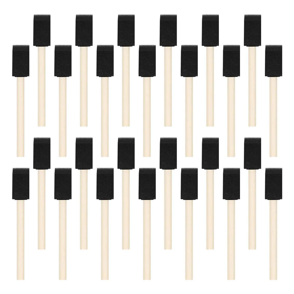 

40Pcs Wooden Handle Foam Sponge Paint Brushes for Painting DIY Crafts Art Supplies Kit Foams Paint Painting Tool